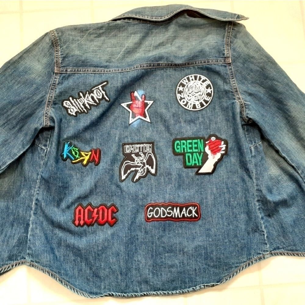 Custom Old Navy Rock N Roll Denim Ja…
